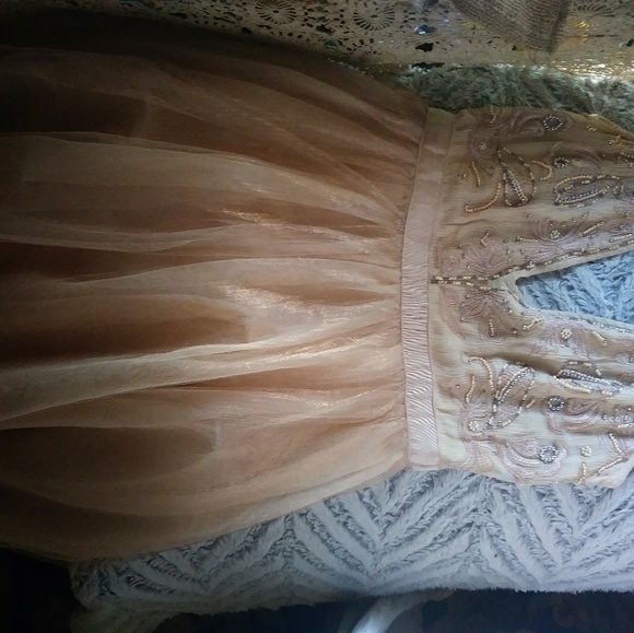 Formal wear boho free people  rose gold dress - Picture 4 of 5